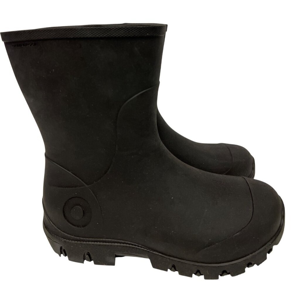 Bogs Bloom Essential Kids Unisex Mid Rain Boot Black Pull On Warm Size K13 13